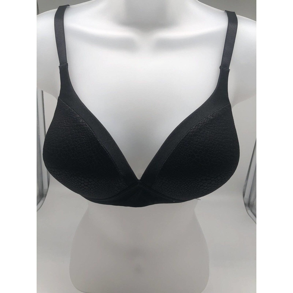 Warners Bra Blissful Benefits 36B Wire-Free Lift Back Soothing W4013 Black B2 - Picture 9 of 9